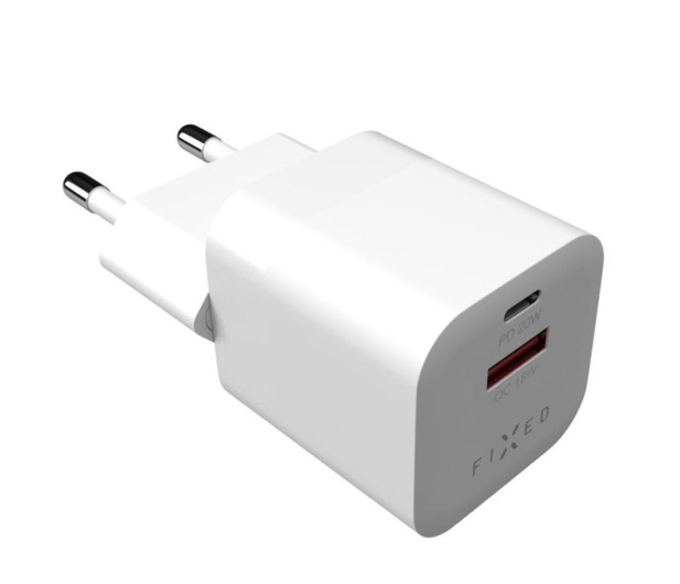 FIXED Ładowarka Sieciowa USB-C/USB-A Travel Charger 20W biały FIXC20M-CU-WH - 1249170 - zdjęcie